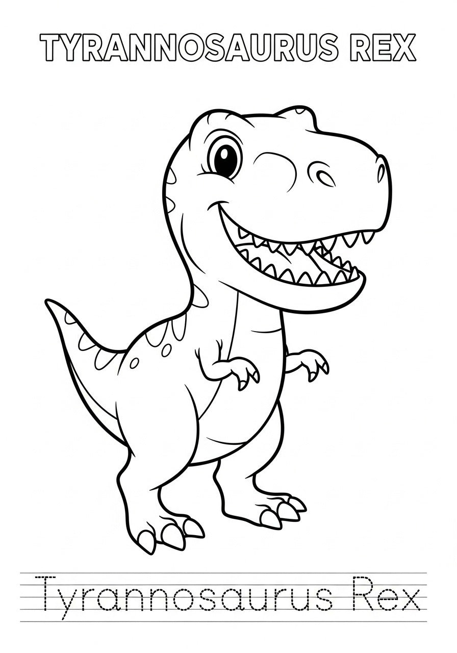 Little Dinosaurs – Printable Coloring Book for Kids (PDF)