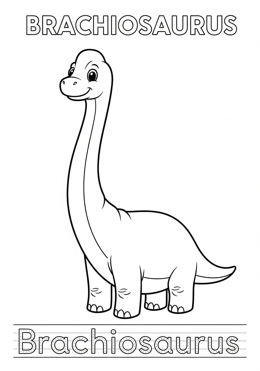 Little Dinosaurs – Printable Coloring Book for Kids (PDF)