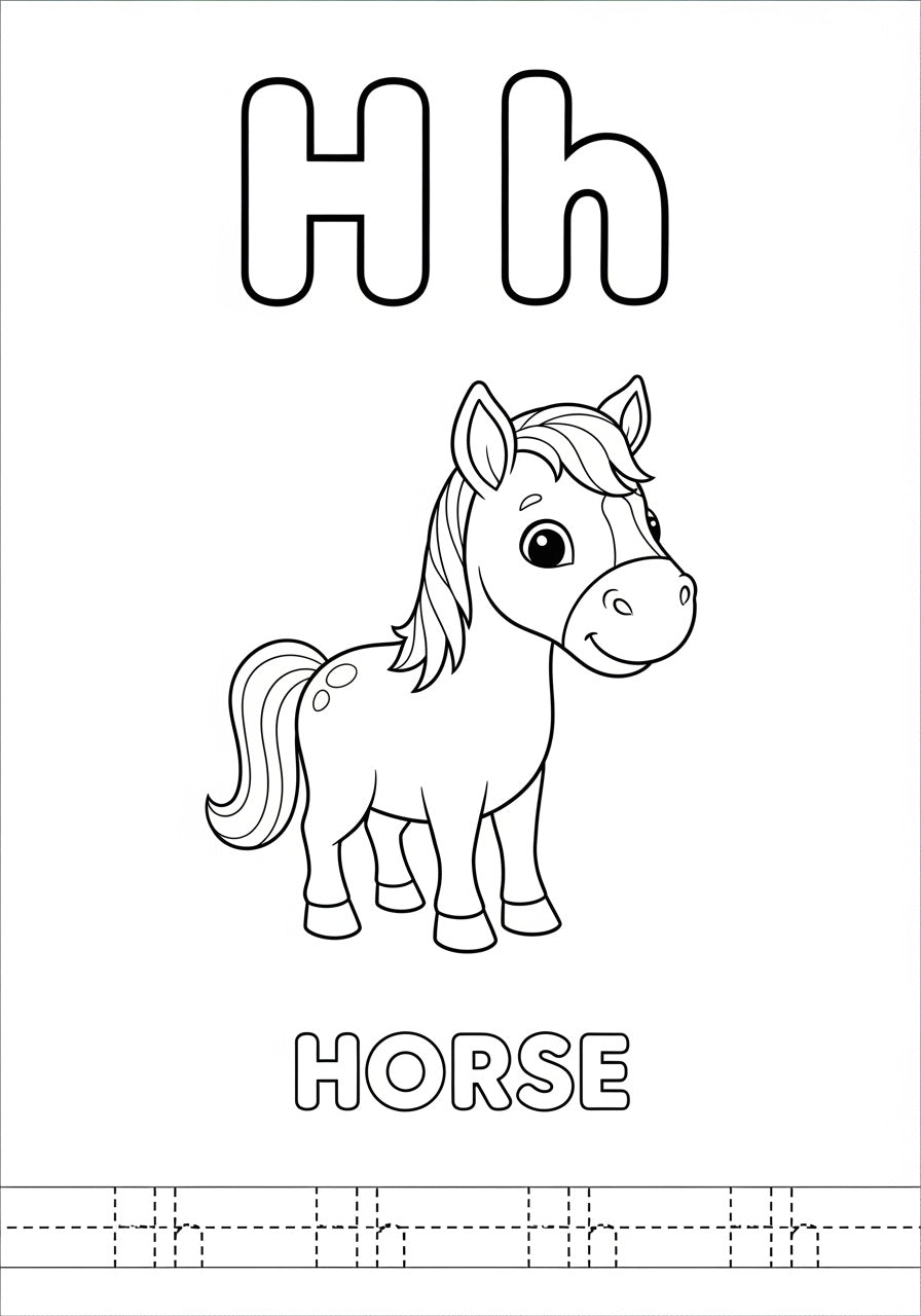 Animal Alphabet A–Z – Printable Coloring Book for Kids (PDF)