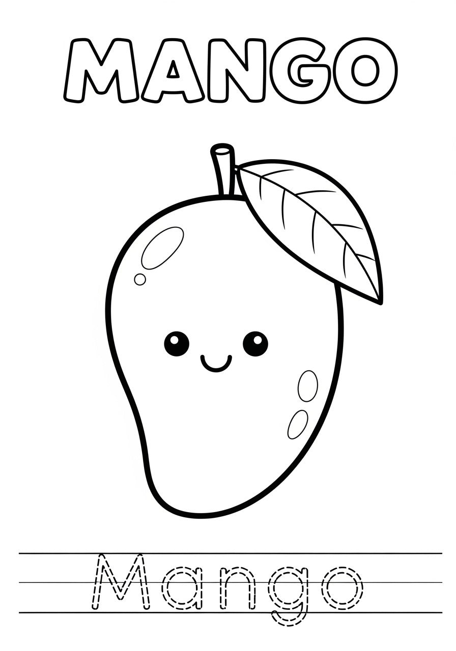Fruit Alphabet A–Z – Printable Coloring Book for Kids (PDF)