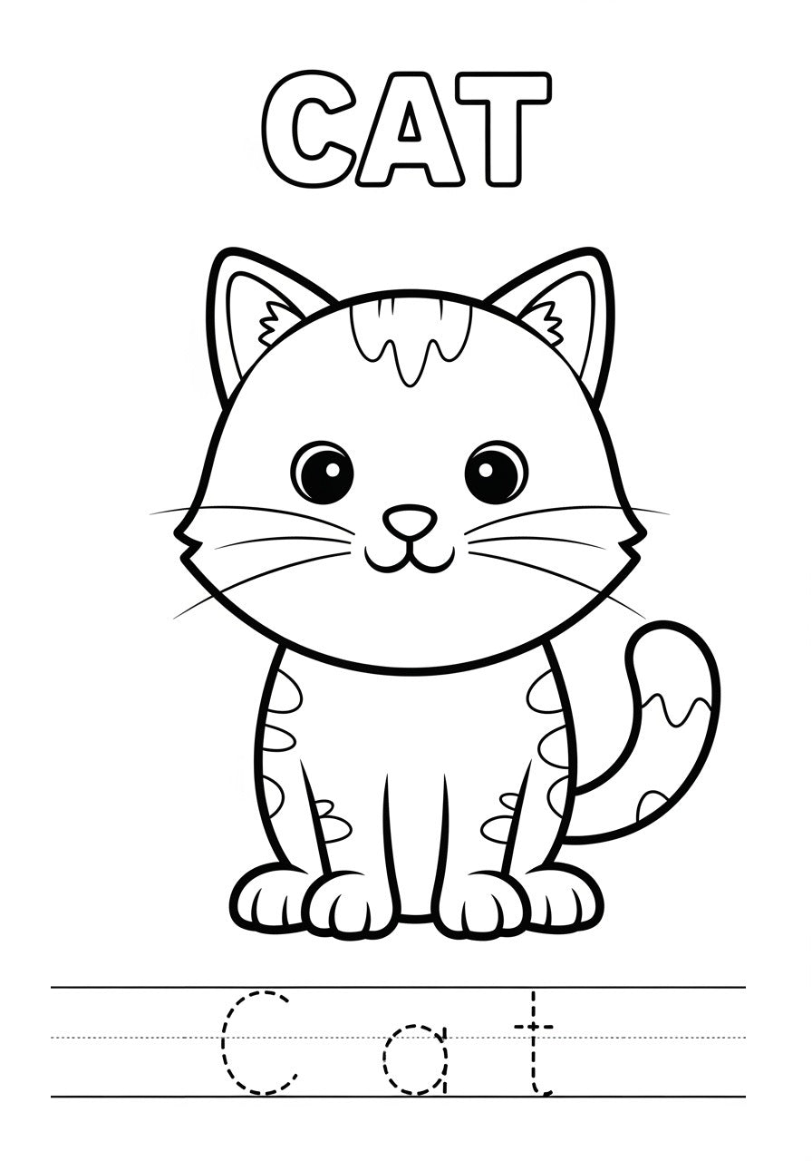 My First Pets – Printable Coloring Book for Kids (PDF)