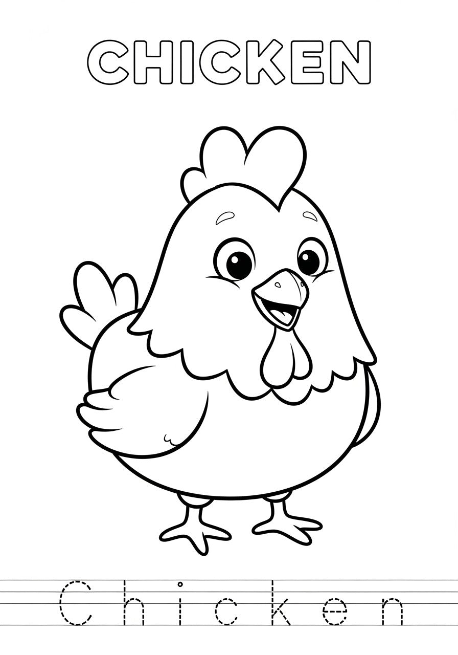My First Pets – Printable Coloring Book for Kids (PDF)