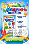 Fun with Shapes – Printable Coloring Book for Kids (PDF)
