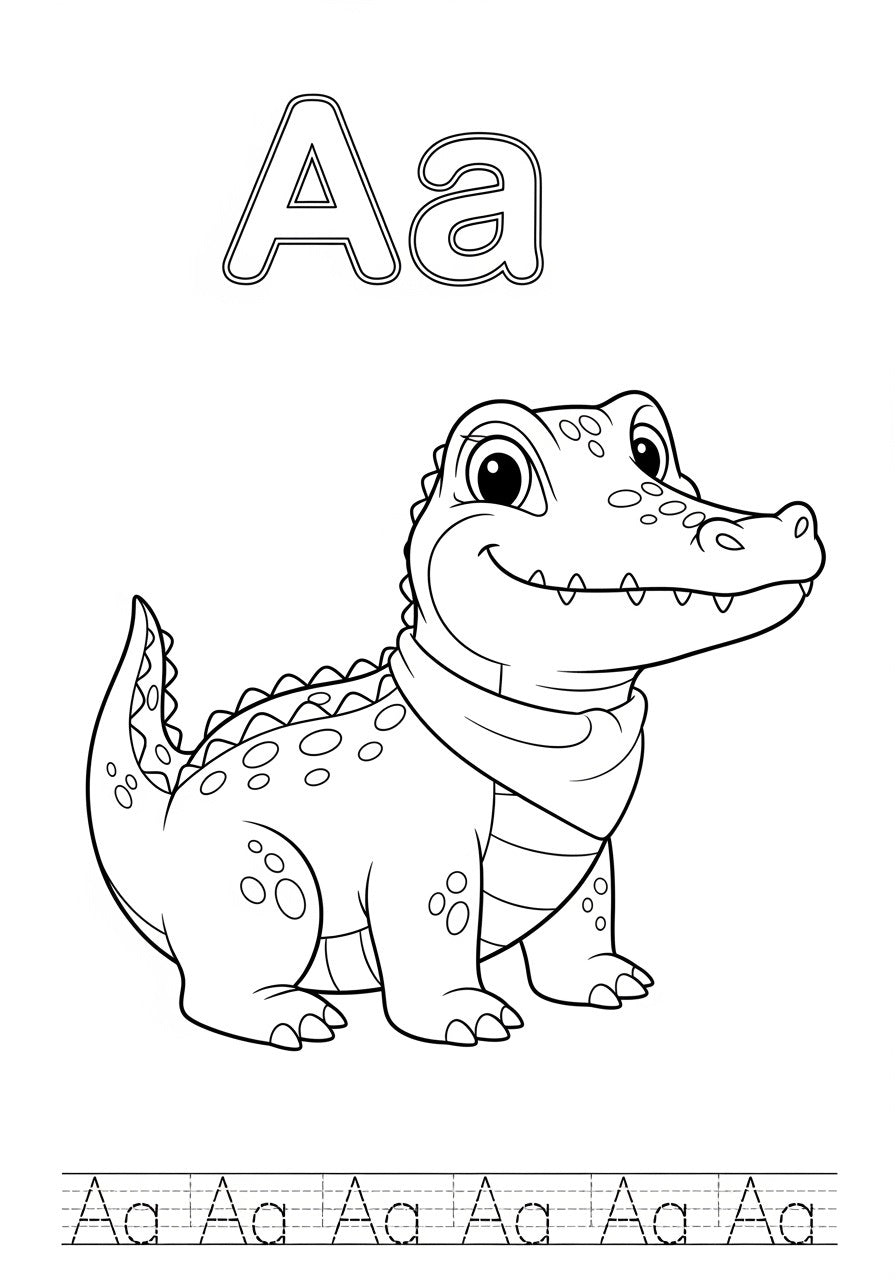 Animal Alphabet A–Z – Printable Coloring Book for Kids (PDF)